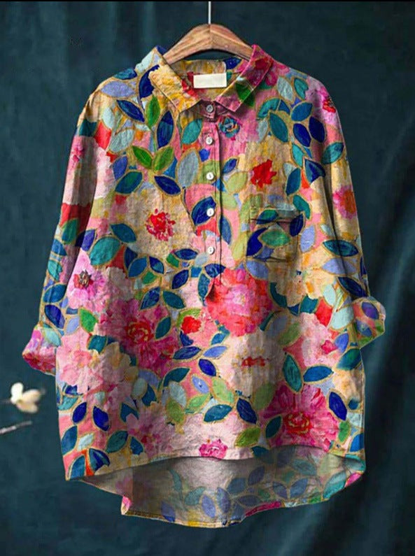 Vintage Floral Button Blouse For Women | Colette