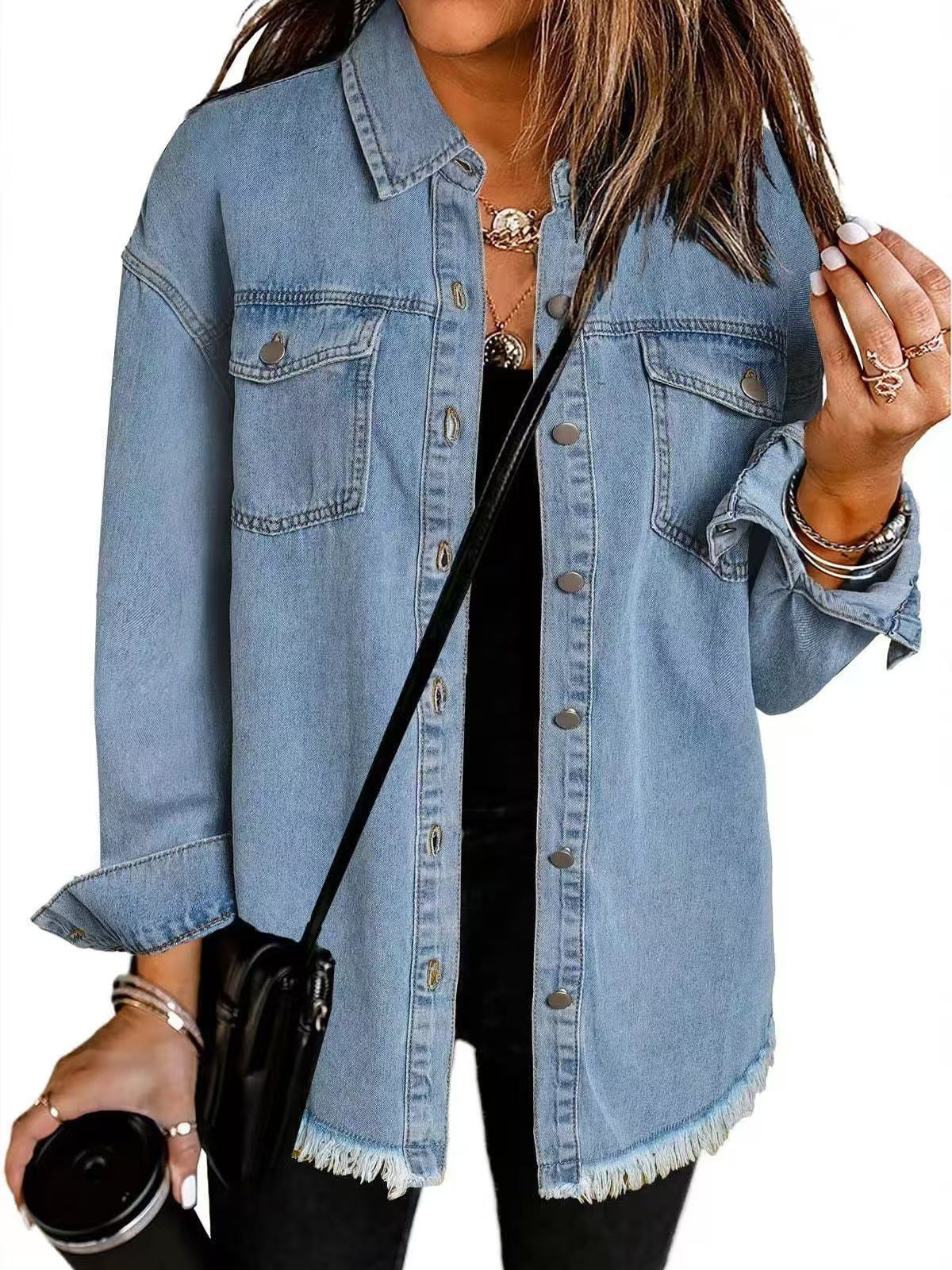 Relaxed Fit Denim Jacket For Women | Kalinda