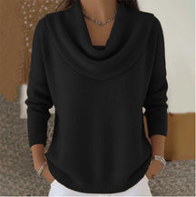 Draped Cowl Neck Sweater For Women | Elara