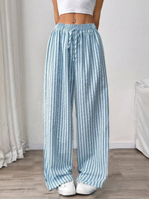 Striped Relaxed Fit Trousers For Women | Avelisse