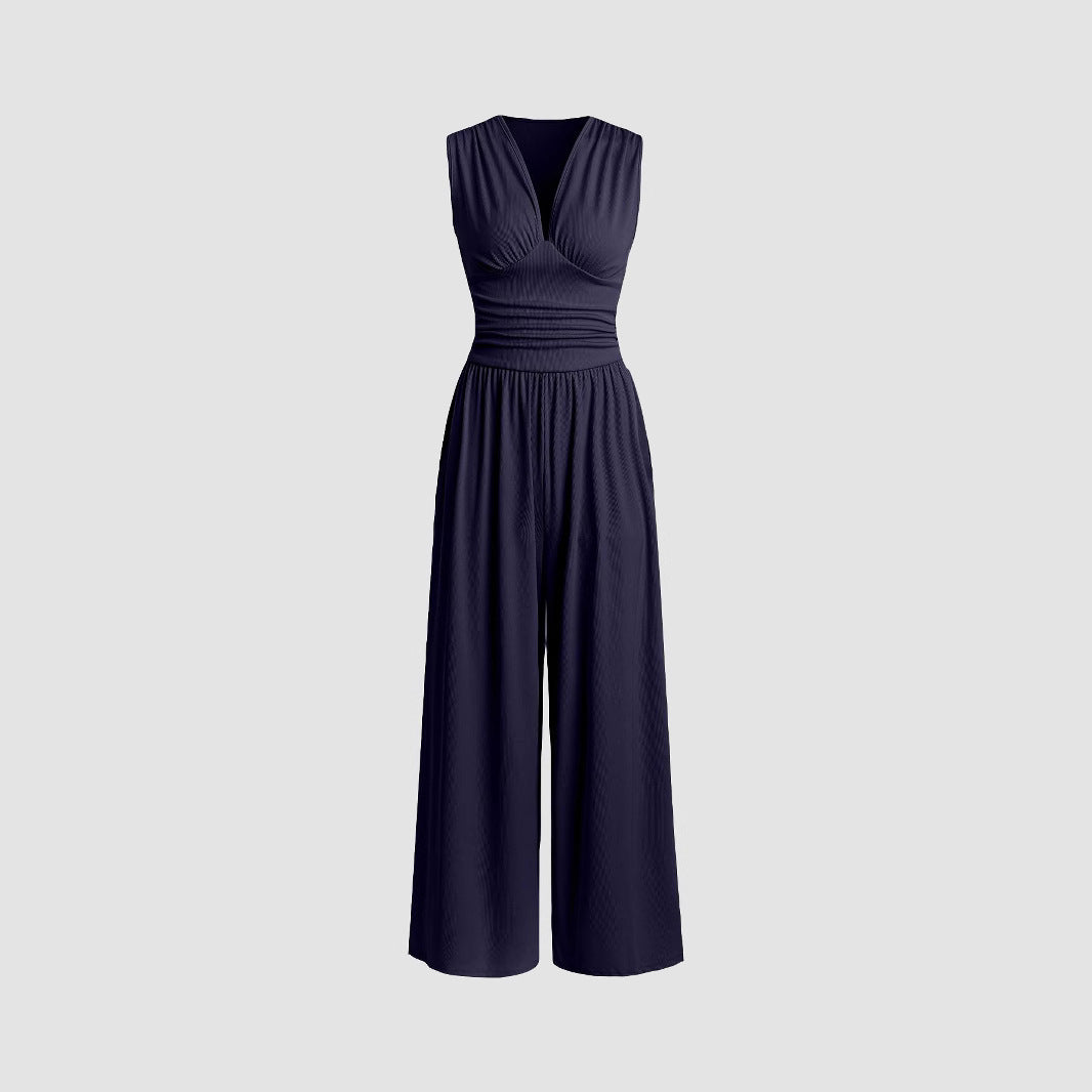 Elegant Ruched Casual Jumpsuit For Women | Valerisse
