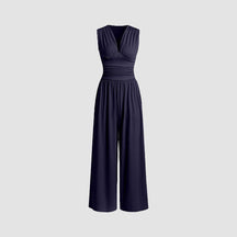Elegant Ruched Casual Jumpsuit For Women | Valerisse