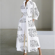 Elegant Front Wrap Collared Dress For Women | Seralune