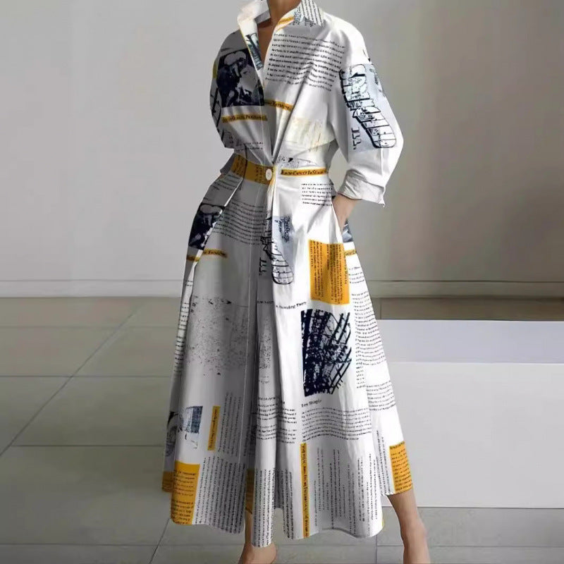 Elegant Front Wrap Collared Dress For Women | Seralune