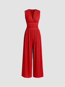 Sleeveless Wide Leg Jumpsuit For Women | Elowen