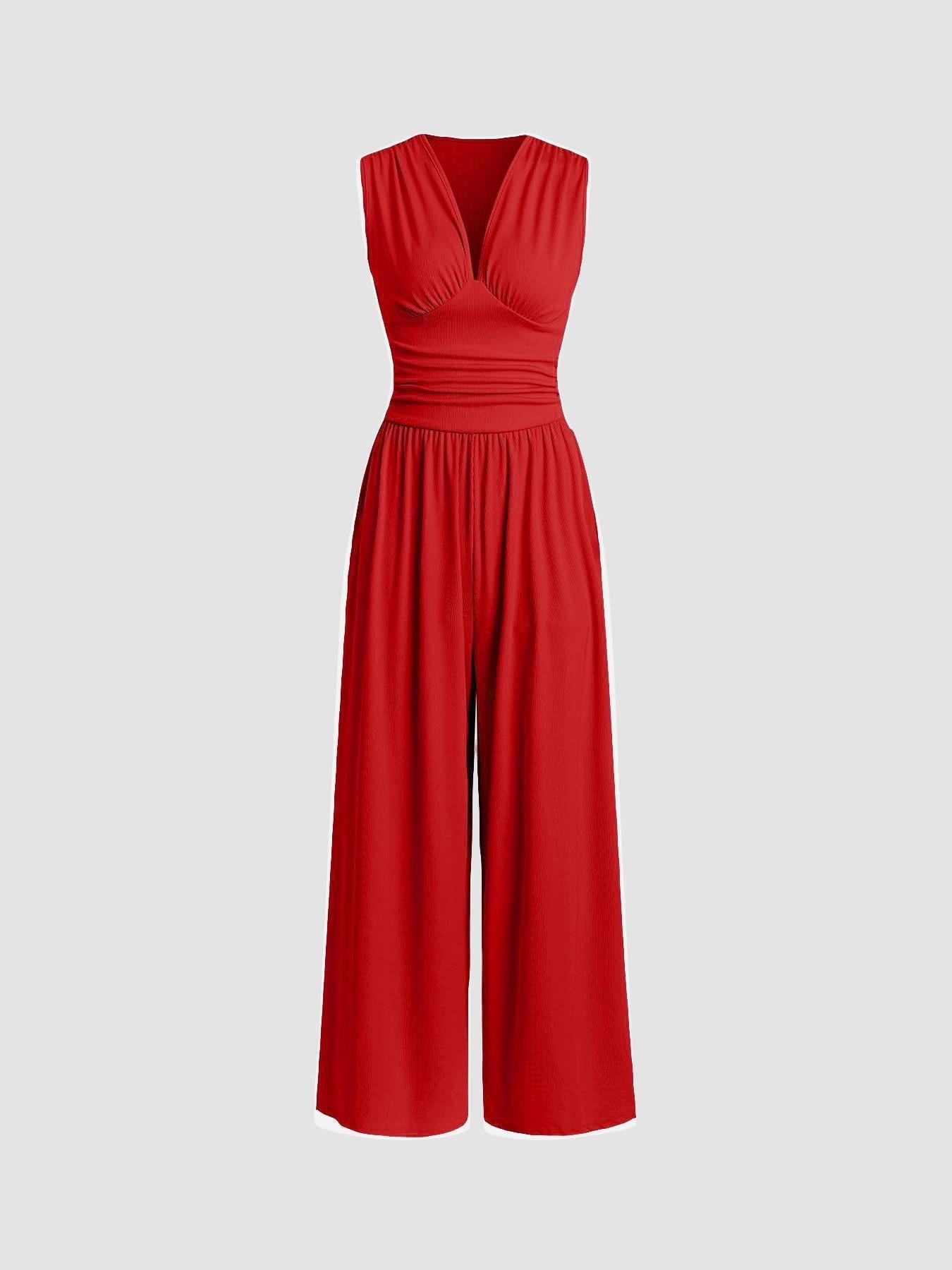 Sleeveless Wide Leg Jumpsuit For Women | Arielle