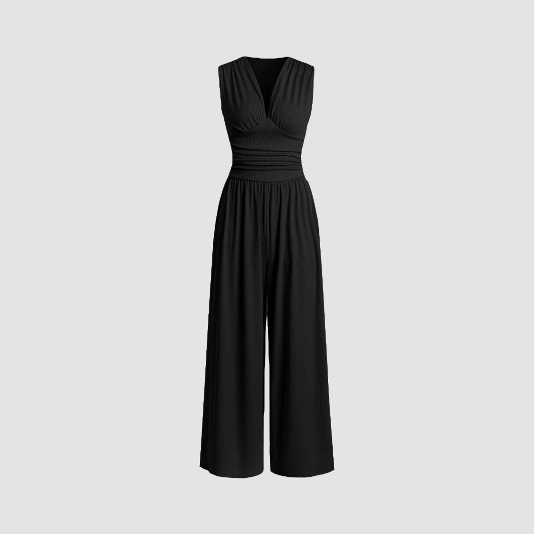 Elegant Ruched Casual Jumpsuit For Women | Valerisse