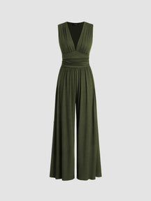 Sleeveless Wide Leg Jumpsuit For Women | Elowen
