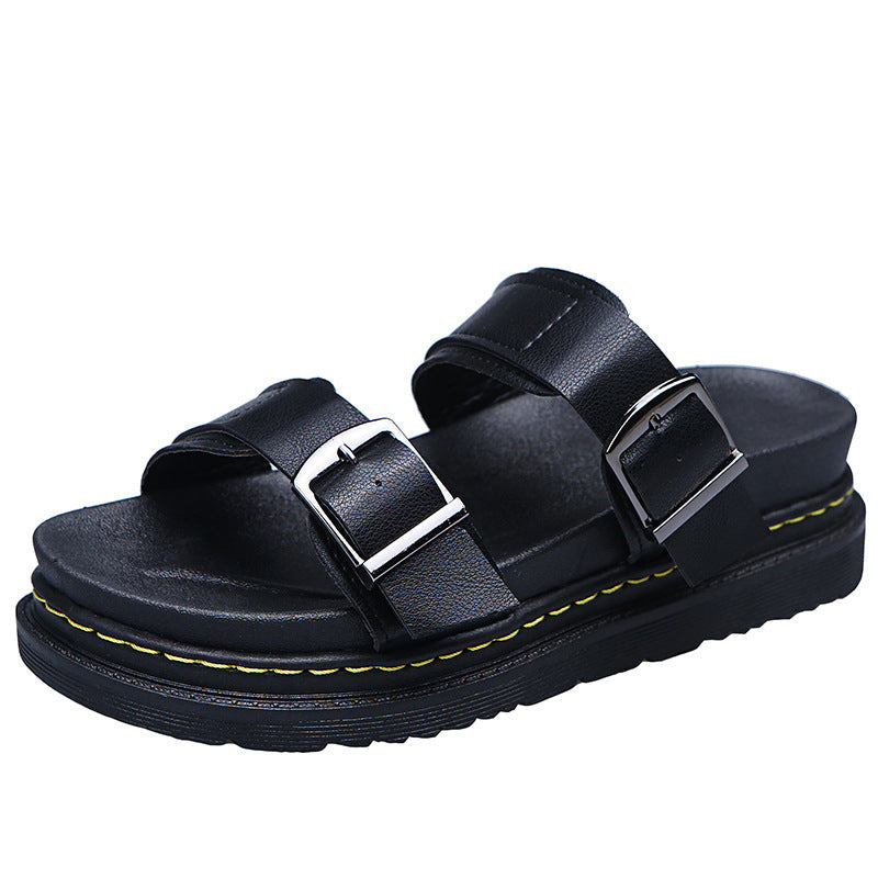 Comfort Buckled Platform Sandals For Women | Elvianne