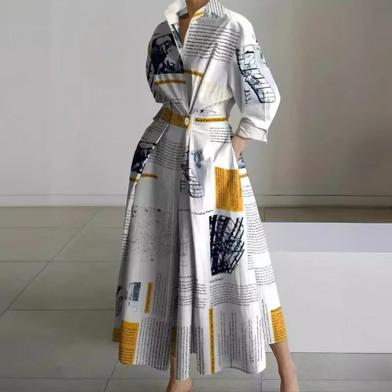 Elegant Front Wrap Collared Dress For Women | Seralune