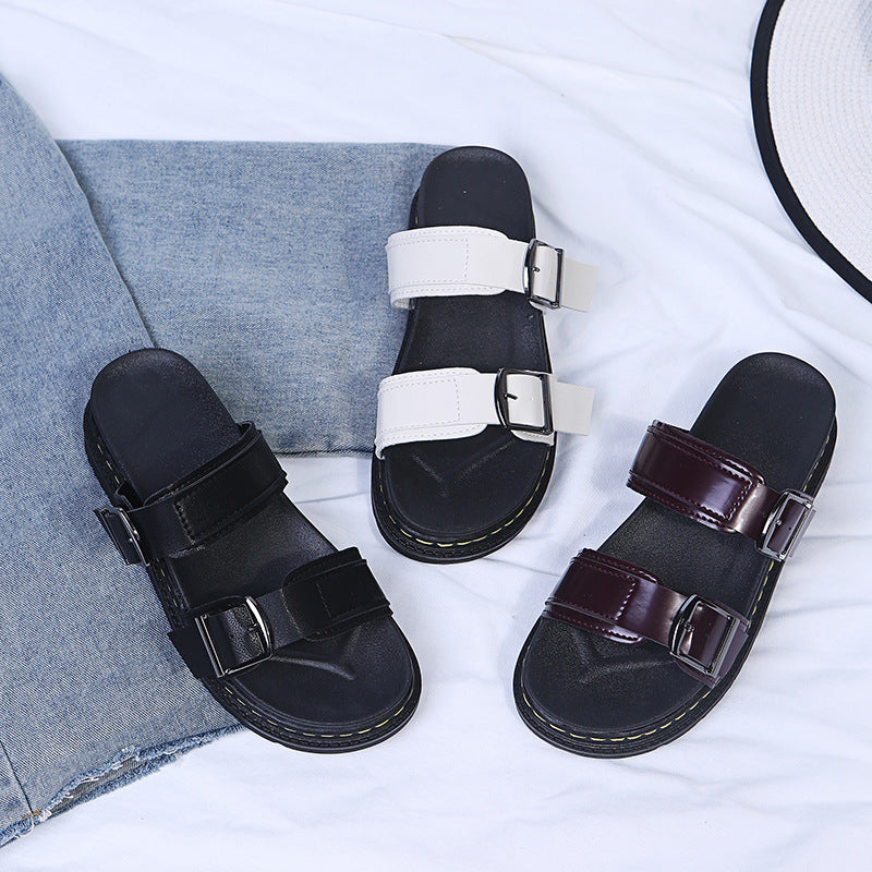 Comfort Buckled Platform Sandals For Women | Elvianne