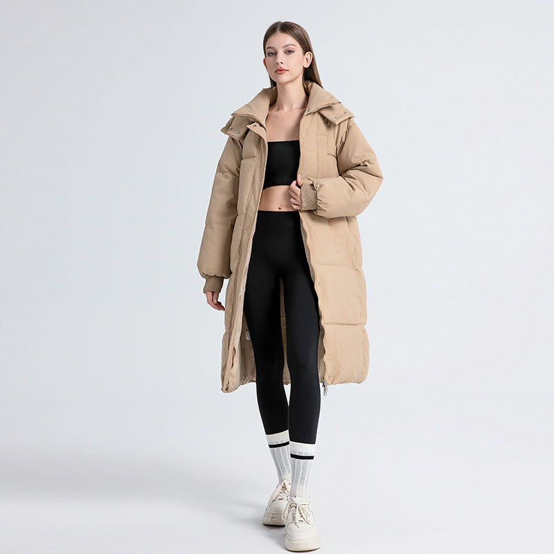 Elegant Hooded Long Puffer Coat For Women | Vivienne