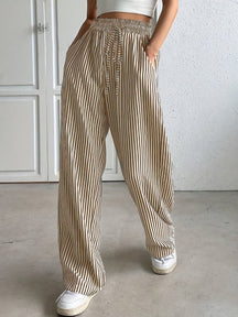 Striped Relaxed Fit Trousers For Women | Avelisse