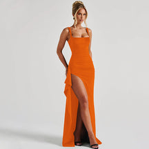 Elegant Open Back Maxi Dress For Women | Isabella