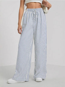 Striped Relaxed Fit Trousers For Women | Avelisse
