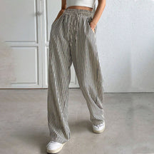 Striped Relaxed Fit Trousers For Women | Avelisse