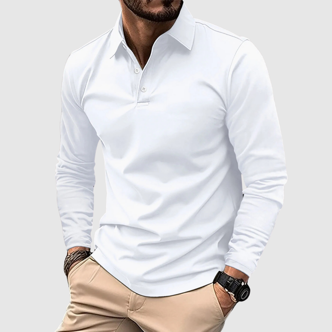 Long Sleeve Polo Shirt For Men | Ray