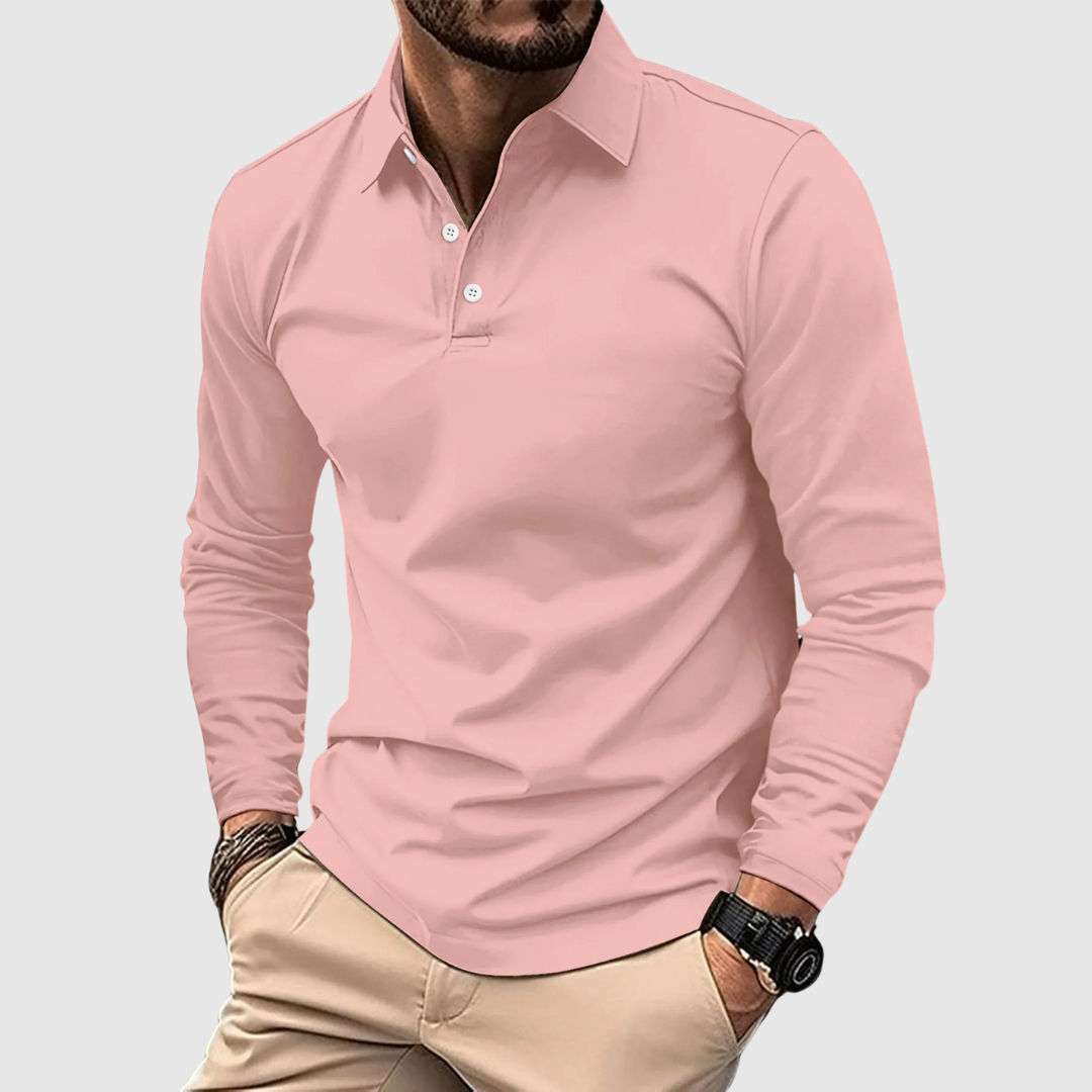 Long Sleeve Polo Shirt For Men | Ray