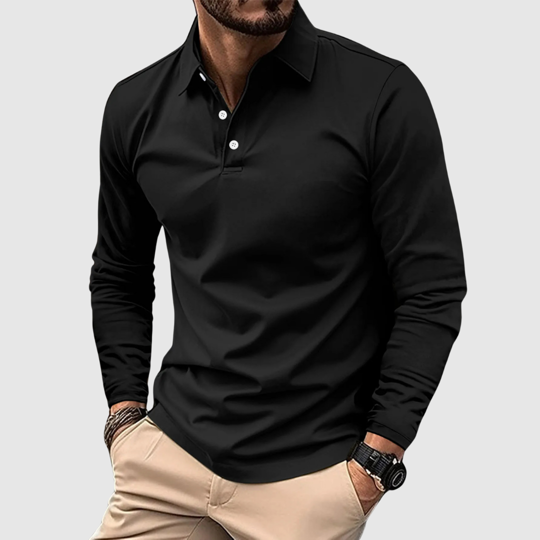 Long Sleeve Polo Shirt For Men | Ray