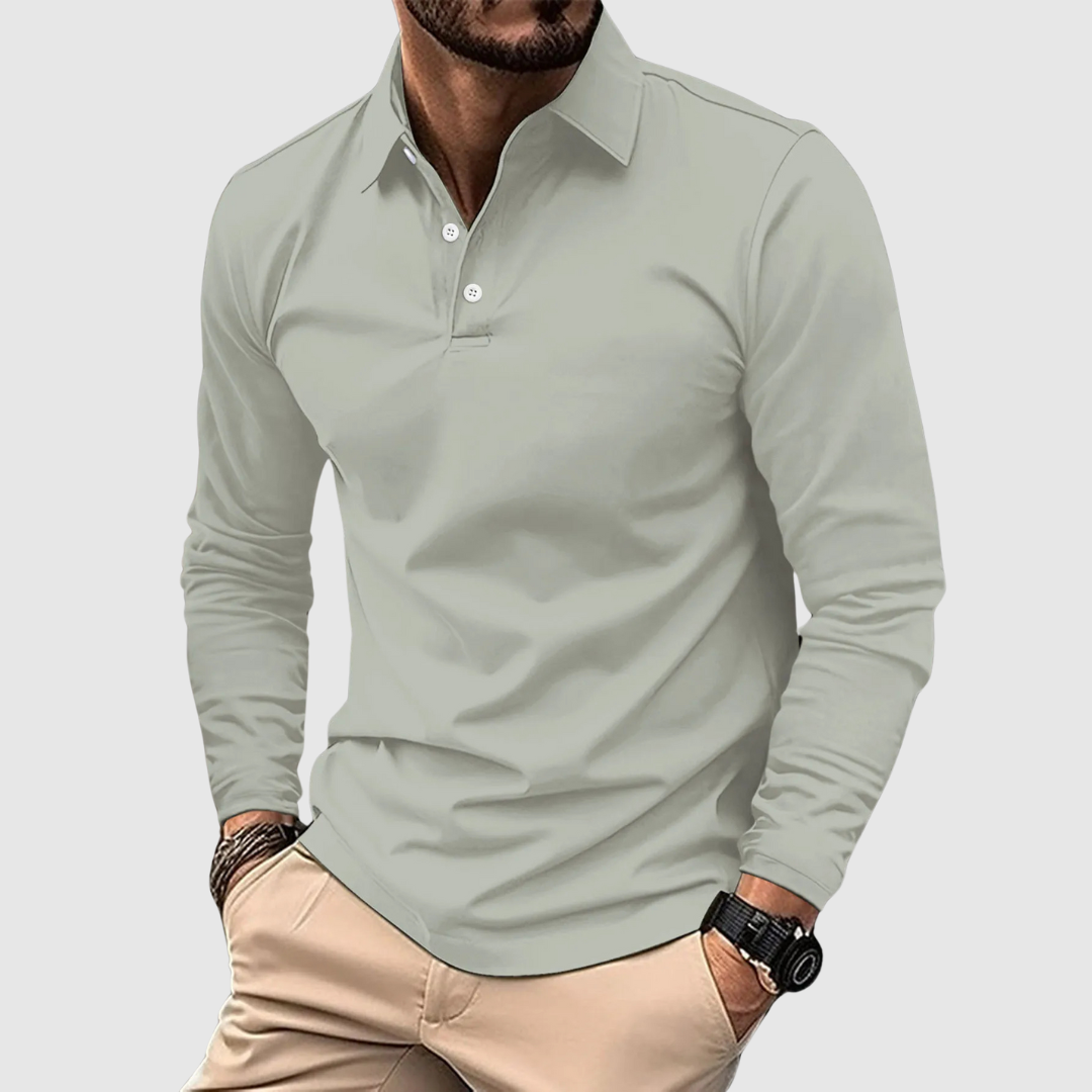 Long Sleeve Polo Shirt For Men | Ray