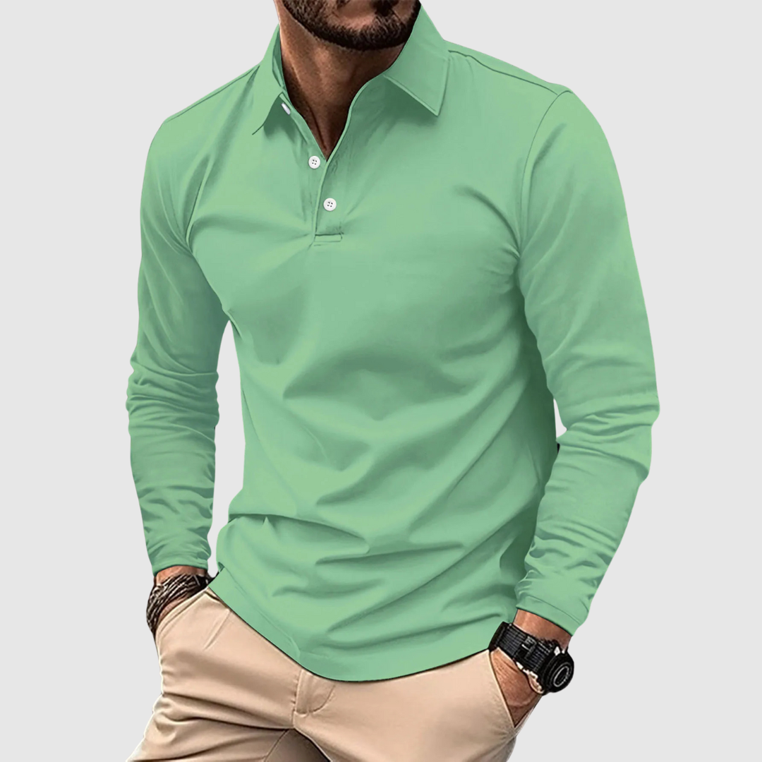 Long Sleeve Polo Shirt For Men | Ray
