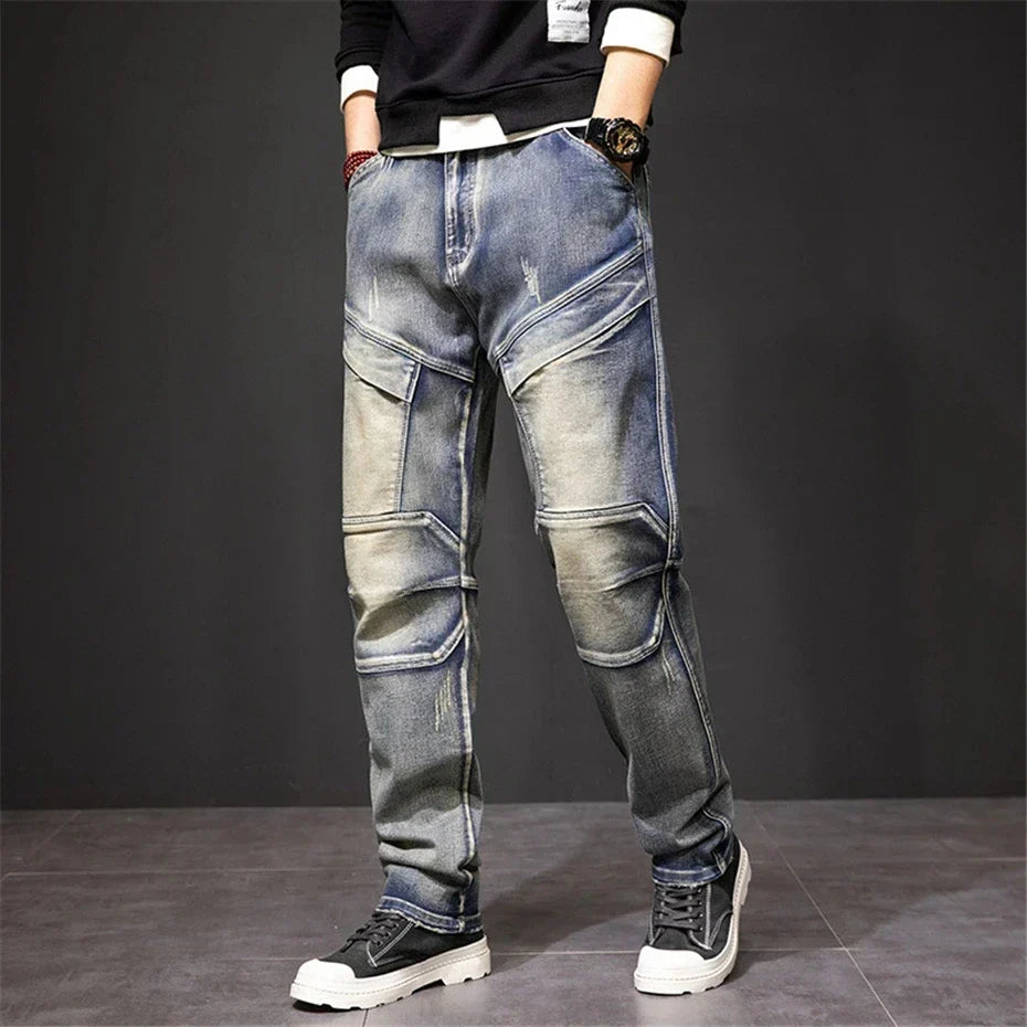 Straight Fit Distressed Jeans For Men | Luca