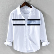 Contrast Panel Stripe Shirt For Men | Nathan