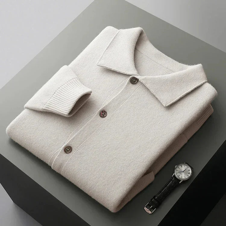 Collared Button Front Cardigan for Men | Lorenzo
