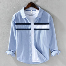 Contrast Panel Stripe Shirt For Men | Nathan
