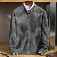 Textured Zip Front Sweater For Men | Bennett