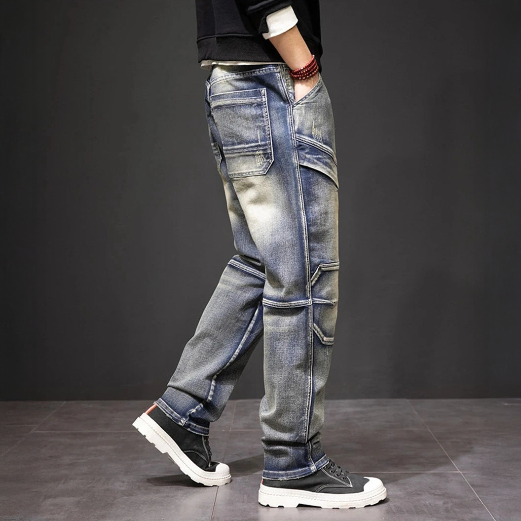 Straight Fit Distressed Jeans For Men | Luca