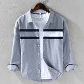 Contrast Panel Stripe Shirt For Men | Nathan