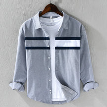 Contrast Panel Stripe Shirt For Men | Nathan