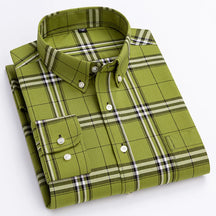 Classic Check Button Down Shirt For Men | Cedric
