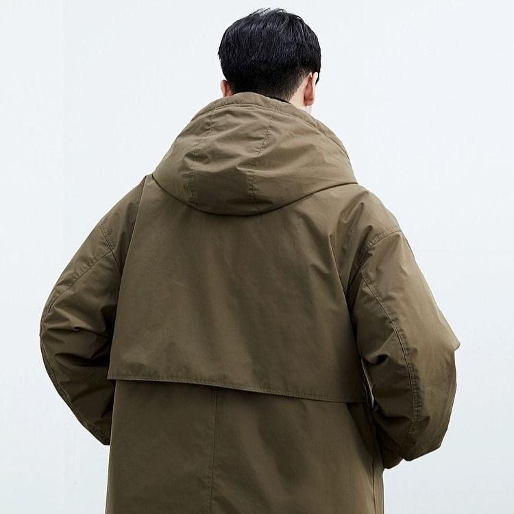 Long Hooded Overcoat For Men | Harrington