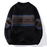 Nordic Pattern Crew Neck Sweater for Men | Soren