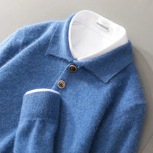 Collared Knit Polo Sweater For Men | Bellamy