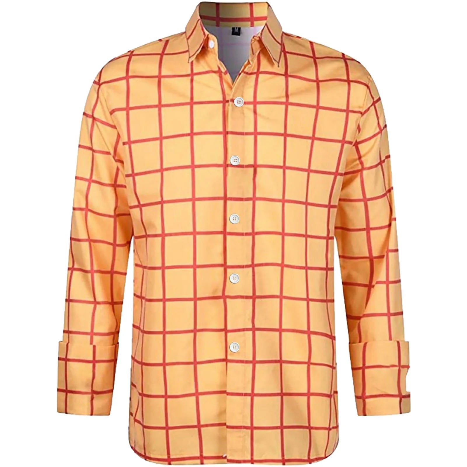 Long Sleeve Plaid Button Shirt For Men | Marvin