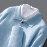 Collared Knit Polo Sweater For Men | Bellamy