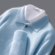 Collared Knit Polo Sweater For Men | Bellamy