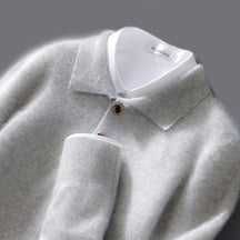 Collared Knit Polo Sweater For Men | Bellamy