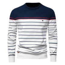 Striped Crew Neck Sweater For Men | Almeric