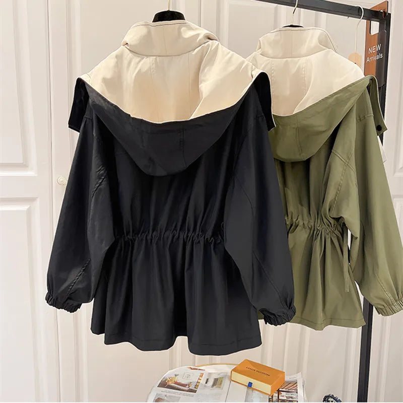 Double Layer Hooded Jacket For Women | Mireya