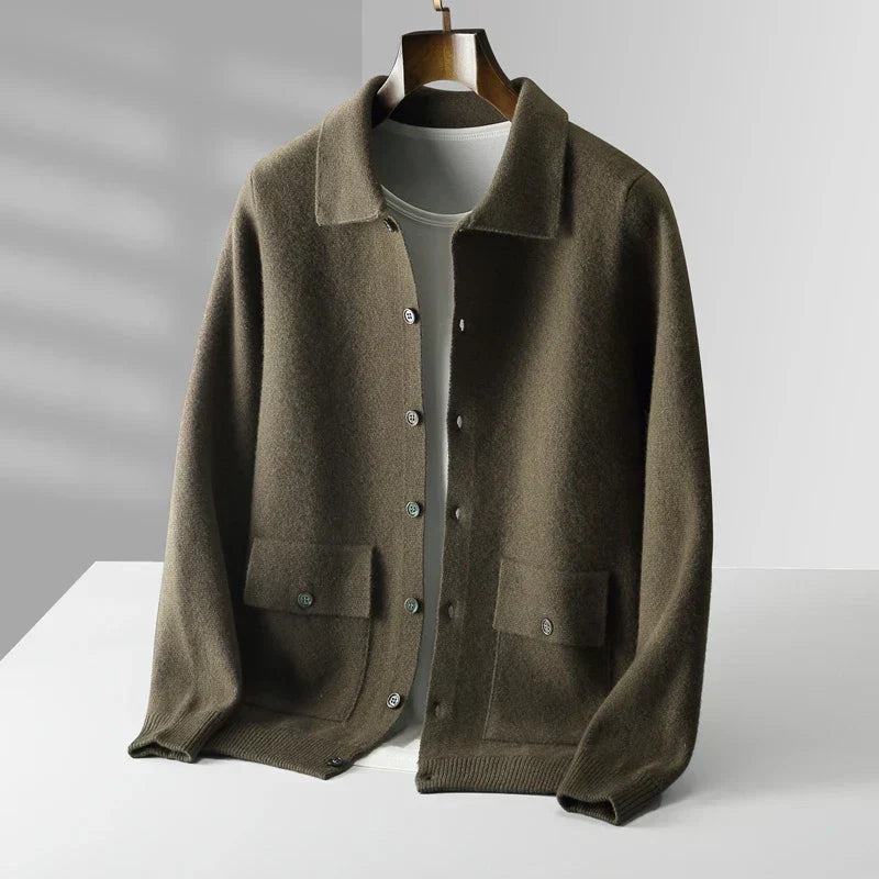 Collared Button Front Cardigan for Men | Lorenzo