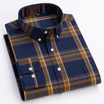 Classic Check Button Down Shirt For Men | Cedric