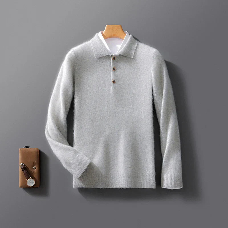 Collared Knit Polo Sweater For Men | Bellamy