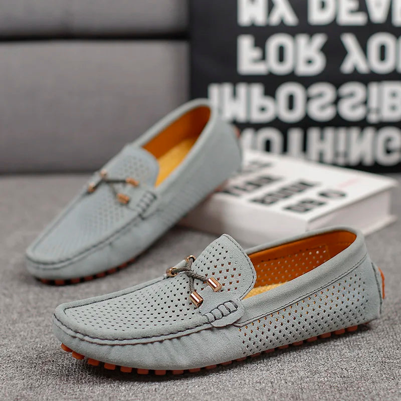 Perforated Slip-On Loafers For Men | Alessio