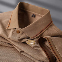 Textured Trim Polo Shirt for Men | Alvaro