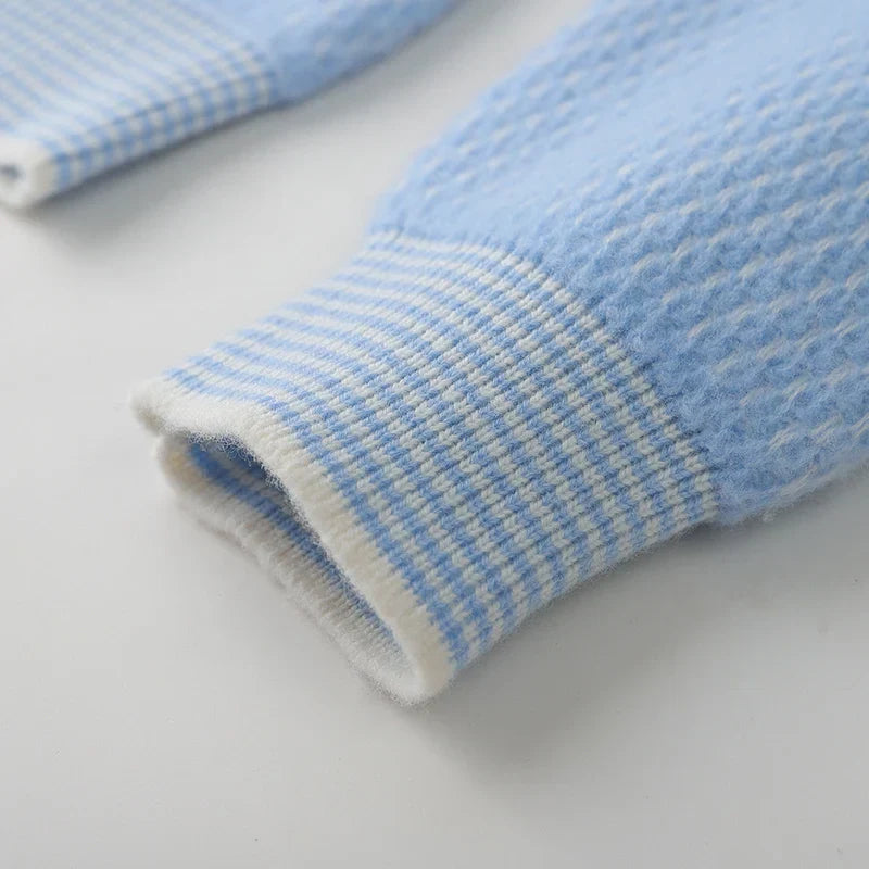 Textured Crew Neck Sweater for Men | Jheo