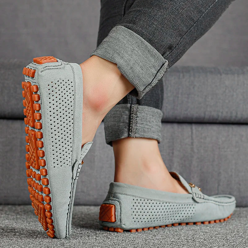 Perforated Slip On Loafers For Men | Tavian